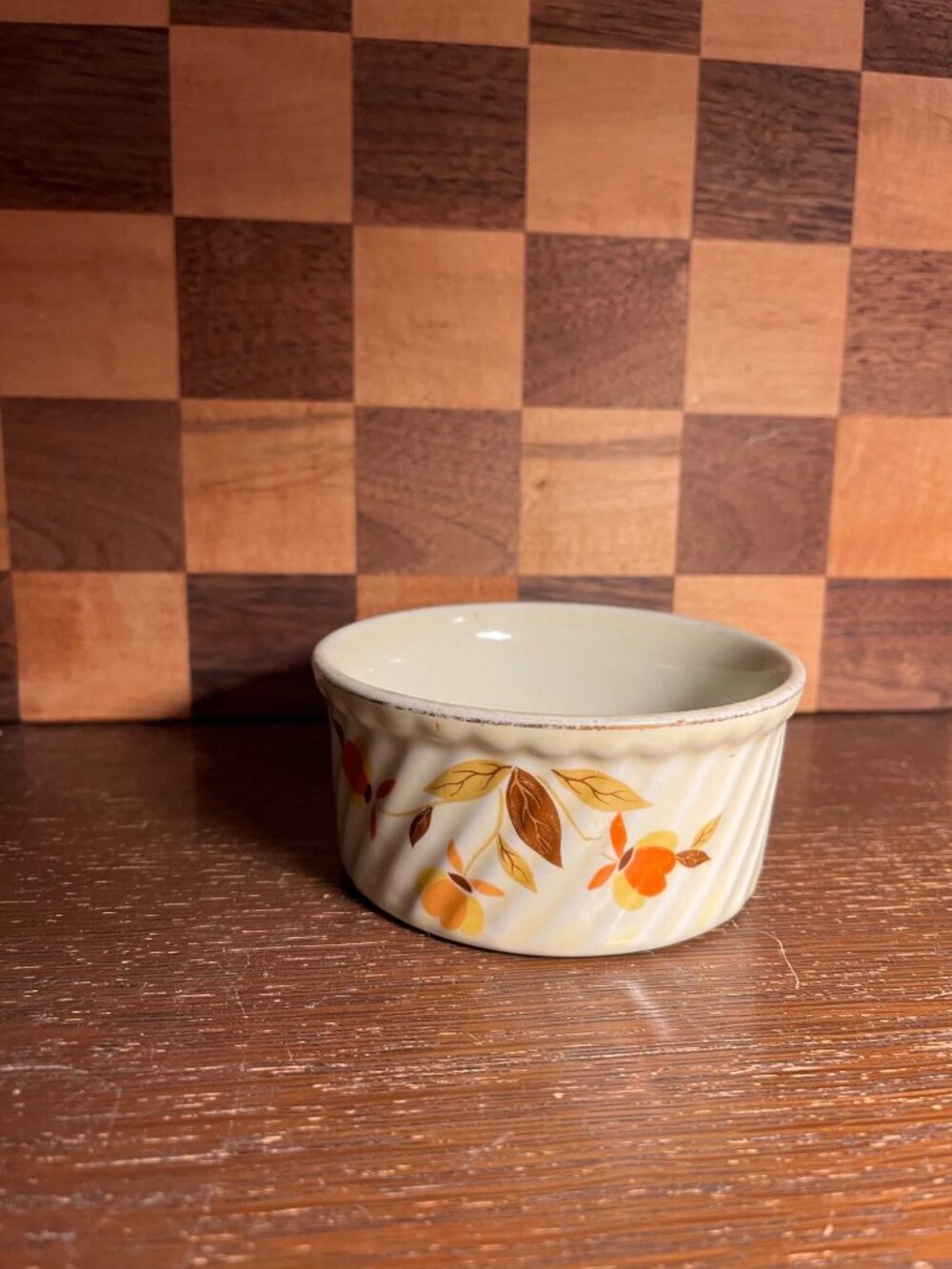 Small Hall China Autumn Leaf French Baker A1180